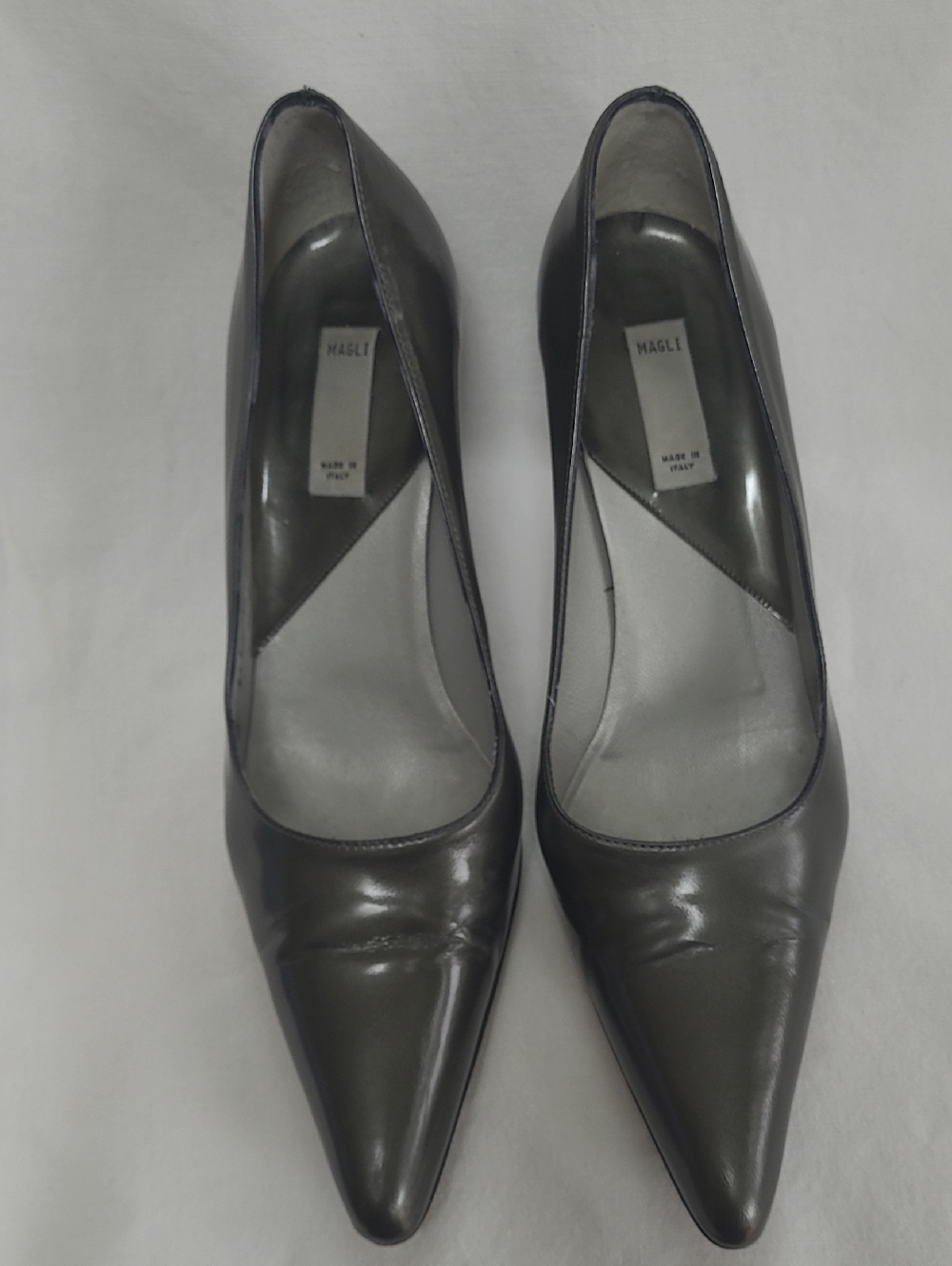 Bruno Magli Smoky Color Pointed-Toe Leather Pumps